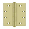 Deltana Hardware Deltana DSB45 SERIES 4-1/2" X 4-1/2" SQUARE HINGES SOLID BRASS 