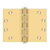 Deltana Hardware Deltana DSB4560BB SERIES 4-1/2" X 6" SQUARE CORNER HINGE, BALL BEARING SOLID BRASS 