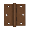 DELTANA DSB35 3-1/2" X 3-1/2" SQUARE CORNER SOLID BRASS HINGES DISTRESSED FINISHES