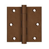 Deltana Hardware DELTANA DSB35 3-1/2" X 3-1/2" SQUARE CORNER SOLID BRASS HINGES DISTRESSED FINISHES 