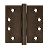 Deltana Hardware DELTANA DSB4 4" X 4" SQUARE HINGES DISTRESSED FINISHES SOLID BRASS 