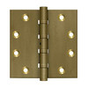Deltana Hardware DELTANA DSB45 4-1/2" X 4-1/2" SQUARE HINGES DISTRESSED FINISHES SOLID BRASS 