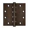 Deltana Hardware DELTANA DSB45 4-1/2" X 4-1/2" SQUARE HINGES DISTRESSED FINISHES SOLID BRASS 