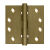DELTANA DSB4NB 4" X 4" SQUARE HINGES NRP, BALL BEARINGS DISTRESSED FINISHES SOLID BRASS