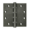 Deltana Hardware DELTANA DSB45NB 4-1/2" X 4-1/2" SQUARE HINGES NRP, BALL BEARINGS DISTRESSED FINISHES SOLID BRASS 