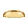 Deltana Hardware Deltana K407 ELONGATED SHELL PULL 4-1/2" SOLID BRASS 