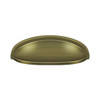 Deltana Hardware Deltana K407 ELONGATED SHELL PULL 4-1/2" SOLID BRASS 