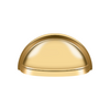 Deltana K43 OVAL SHELL CUP PULL 3-1/2" SOLID BRASS