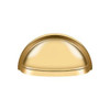 Deltana Hardware Deltana K43 OVAL SHELL CUP PULL 3-1/2" SOLID BRASS 
