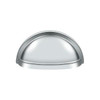 Deltana Hardware Deltana K43 OVAL SHELL CUP PULL 3-1/2" SOLID BRASS 