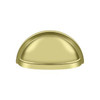 Deltana Hardware Deltana K43 OVAL SHELL CUP PULL 3-1/2" SOLID BRASS 