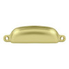 Deltana Hardware Deltana SHP29 EXPOSED SCREWS SHELL PULL 4-1/8"OAL -3-5/8" C to C SOLID BRASS 