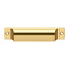 Deltana Hardware Deltana SHP40 EXPOSED SCREWS RECTANGULAR SHELL PULL 4-1/2" OAL- 4" C To C SOLID BRASS 