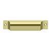 Deltana Hardware Deltana SHP40 EXPOSED SCREWS RECTANGULAR SHELL PULL 4-1/2" OAL- 4" C To C SOLID BRASS 