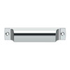 Deltana Hardware Deltana SHP40 EXPOSED SCREWS RECTANGULAR SHELL PULL 4-1/2" OAL- 4" C To C SOLID BRASS 
