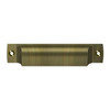 Deltana Hardware Deltana SHP40 EXPOSED SCREWS RECTANGULAR SHELL PULL 4-1/2" OAL- 4" C To C SOLID BRASS 