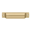 Deltana Hardware Deltana SHP40 EXPOSED SCREWS RECTANGULAR SHELL PULL 4-1/2" OAL- 4" C To C SOLID BRASS 