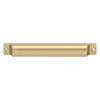 Deltana Hardware Deltana SHP70 EXPOSED SCREWS RECTANGULAR SHELL PULL 7" SOLID BRASS 