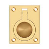 Deltana Hardware Deltana FRP25 FLUSH RING PULL, 2-1/2" X 1-7/8" SOLID BRASS 