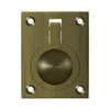 Deltana Hardware Deltana FRP25 FLUSH RING PULL, 2-1/2" X 1-7/8" SOLID BRASS 