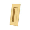 Deltana Hardware Deltana FP40 FLUSH PULL, RECTANGULAR, HD, 4" X 1-7/8" X 7/16", SOLID BRASS 