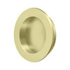 Deltana Hardware Deltana FP238 FLUSH PULL , ROUND, HD, 2-3/8", SOLID BRASS 