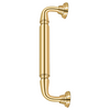 Deltana DP2578 DOOR PULL W/ ROSETTE, 10" SOLID BRASS