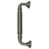 Deltana Hardware Deltana DP2578 DOOR PULL W/ ROSETTE, 10" SOLID BRASS 