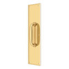 Deltana Hardware Deltana PPH55 PUSH PLATE W/ HANDLE 3-1/2" X 15 " - HANDLE 5-1/4" SOLID BRASS 