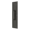 Deltana Hardware Deltana PPH55 PUSH PLATE W/ HANDLE 3-1/2" X 15 " - HANDLE 5-1/4" SOLID BRASS 
