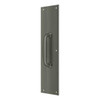 Deltana Hardware Deltana PPH55 PUSH PLATE W/ HANDLE 3-1/2" X 15 " - HANDLE 5-1/4" SOLID BRASS 