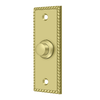 Deltana BBSR333 BELL BUTTON, RECTANGULAR WITH ROPE PATTERN SOLID BRASS