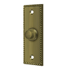 Deltana BBSR333 BELL BUTTON, RECTANGULAR WITH ROPE PATTERN SOLID BRASS