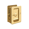 Deltana SDLA325 HEAVY DUTY PRIVACY POCKET LOCK, ADJUSTABLE, 3-1/4" X 2-1/4" SOLID BRASS