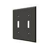 Deltana SWP4761 SWITCH PLATE, DOUBLE STANDARD SOLID BRASS