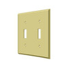Deltana Hardware Deltana SWP4761 SWITCH PLATE, DOUBLE STANDARD SOLID BRASS 