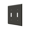 Deltana Hardware Deltana SWP4761 SWITCH PLATE, DOUBLE STANDARD SOLID BRASS 