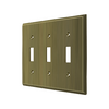 Deltana SWP4763 SWITCH PLATE, TRIPLE STANDARD SOLID BRASS