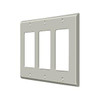 Deltana Hardware Deltana SWP4740 SWITCH PLATE, TRIPLE ROCKER SOLID BRASS 