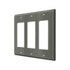 Deltana Hardware Deltana SWP4740 SWITCH PLATE, TRIPLE ROCKER SOLID BRASS 