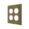 Deltana SWP4771 SWITCH PLATE, QUADRUPLE OUTLET SOLID BRASS