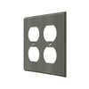 Deltana Hardware Deltana SWP4771 SWITCH PLATE, QUADRUPLE OUTLET SOLID BRASS 