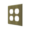 Deltana Hardware Deltana SWP4771 SWITCH PLATE, QUADRUPLE OUTLET SOLID BRASS 