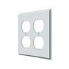 Deltana Hardware Deltana SWP4771 SWITCH PLATE, QUADRUPLE OUTLET SOLID BRASS 