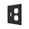 Deltana SWP4762 SWITCH PLATE, SINGLE SWITCH/DOUBLE OUTLET SOLID BRASS