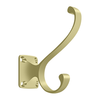 Deltana CAHH35 COAT & HAT HOOK,HEAVY DUTY 3" PROJECTION SOLID BRASS