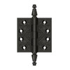 Deltana Hardware Deltana DSBP35 3-1/2" X 3-1/2" SQUARE ORNATE HINGES SOLID BRASS 