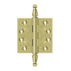 Deltana DSBP35 3-1/2" X 3-1/2" SQUARE ORNATE HINGES SOLID BRASS