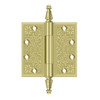 Deltana Hardware Deltana DSBP45 4-1/2" X 4-1/2" SQUARE ORNATE HINGES SOLID BRASS 