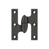 Deltana Hardware Deltana OK2520 2-1/2" X 2" OLIVE KNUCKLE HINGES, HANDED, SOLID BRASS 
